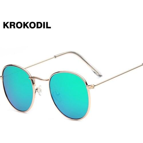 2019 Fashion Round Retro Sunglasses Men Women Brand Designer Vintage Shades Female Sun Glasses Oculos De Sol Feminino 3447