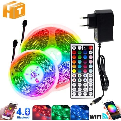 RGB LED Strip Light 5m 10m 20m 5050 RGB Changeable DC12V Flexible LED Tape WiFi / Bluetooth / Music Control LED Strip RGB