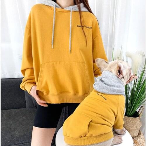 HSWLL spring and autumn Korean version of the pet family fitted Teddy two-legged clothes dog cat French Bulldog sweater