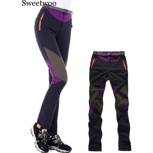 SWEETWOO New Womens Pants Summer Elastic Breathable Quick Dry Hiking Trousers Outdoor Camping Trekking Sport Female Pants Thin