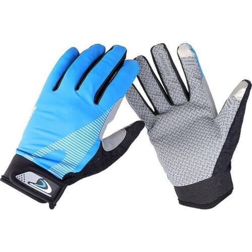 Cycling Gloves Women Men Full Finger Bike Bicycle Gloves 2021 Bodybuilding Training Gym Sports Gloves Winter Blue Gray Autumn