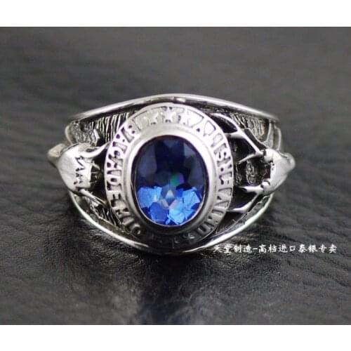 Japanese jewelry retro punk 925 Sterling Silver rings wapiti Silver Ring