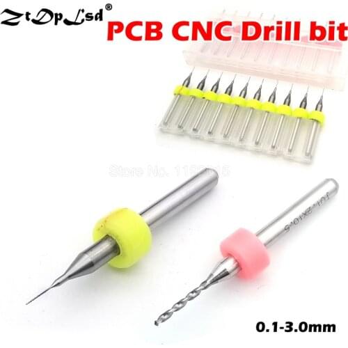 Ztdplsd PCB Mini Drill Bit Tungsten Steel Carbide Print Circuit Board CNC Bits Machine Micro Drilling Import Hard Alloy Drill