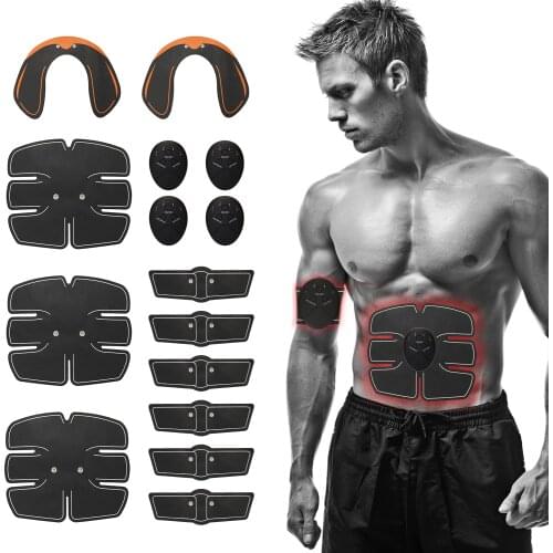 15pcs EMS Wireless Muscle Stimulator Abdominal Toning Belt Muscle Toner Body Muscle Fitness Trainer For Abdomen Arm Leg Unisex