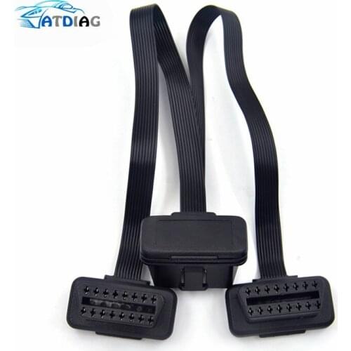 16pin Male to Dual Female OBDII OBD 16 Pin For ELM327 Extension Connector Cable OBD Cable ODB2 16 pin OBD 2 Adaptor