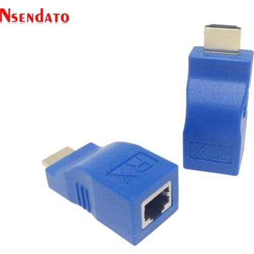 4K*2K 30m HD Extender Sender Transmitter Receiver HD V1.4 1080P Over Cat5e CAT6 RJ45 Ethernet Cable for TV Projector DVD Monitor