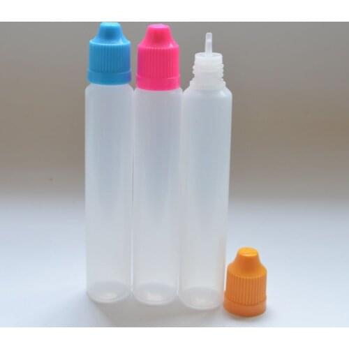 50pcs 30ml Colors Long Dropper Bottle with Childproof Cap Plastic Bottle Free Shiipping
