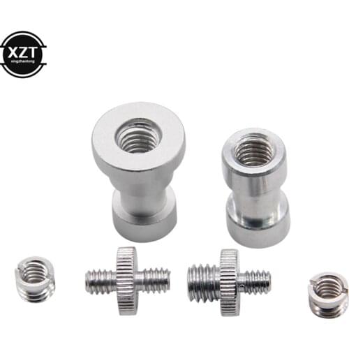 6pcs Tripod Head Monopod for Camera Flash Light Stand Adapter Metal Screw Kit 1/4 3/8 Male Female Photographic Studio Accessory