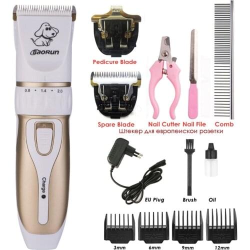 BaoRun P3 Rechargeable Pet Dog Hair Trimmer Professional Animal Cat Grooming Clipper Dogs Shaver Quiet Cordless Haircut Machine