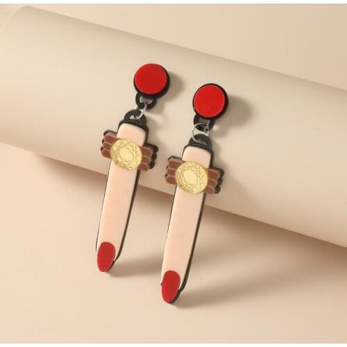 Acrylic Hipster fingers, ring and earrings Earrings Girl Earrings Fashion Laser Earrings