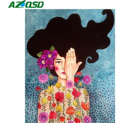 AZQSD Paint By Numbers For Adults Portrait DIY Unframe Coloring By Numbers Girls Picture For Living Room Home Decoration