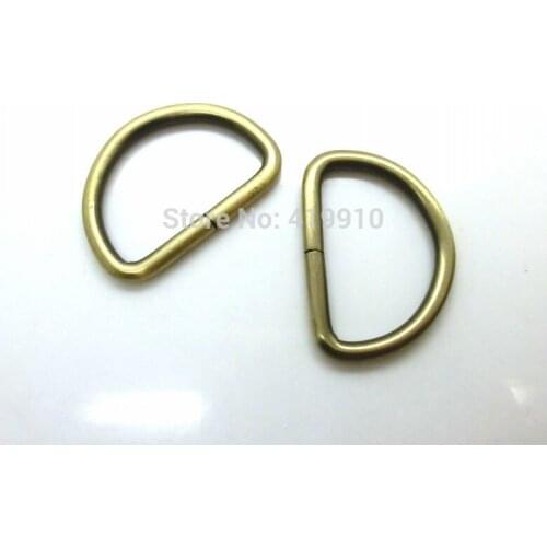 Free Shipping-5Pcs Antique Bronze Unwelded Leather Bags Metal D Rings 49mmx34mm(Inside :38x25mm ) Connect Buckle J2669