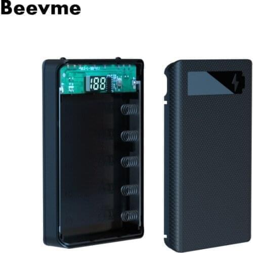 DIY 5*18650 Battery Power Bank Case External 5V Battery Charge Storage Box Shell For Charging Mobile Phones Portable