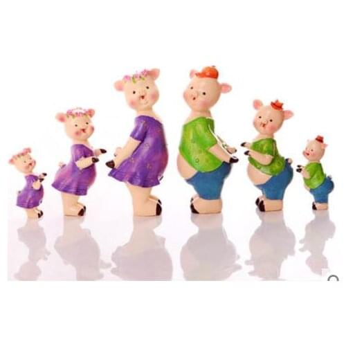Household adornment sitting room wine ark porch handicraft animal piggy places animal of miniature cartoon suit originality res