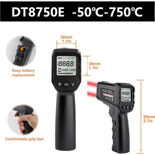 Mini induction thermometer Home Office Outdoor Temperature Meter Non-contact Pyrometer Imager Hygrometer LCD Digital display