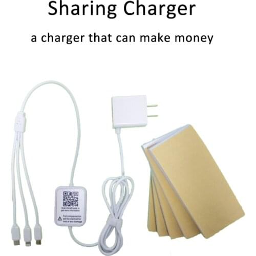 2021 Best Selling Product 3 in 1 Cell Phone Rental Share Charger With 5 Charging Code Books For Public Places