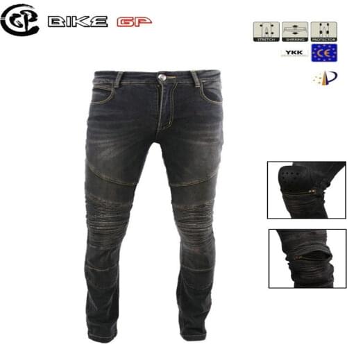 BIKE GP gpp01 motorcycle jeans pants popular brands riding pants casual pants send 4 protectors black Original