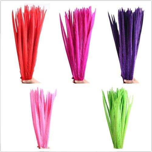 Wholesale 500 Pcs/Lot Natural Pheasant Tail Feathers 20-22inch 50-55CM jewelry Wedding Decorations Dyed Pheasant Feather Plume