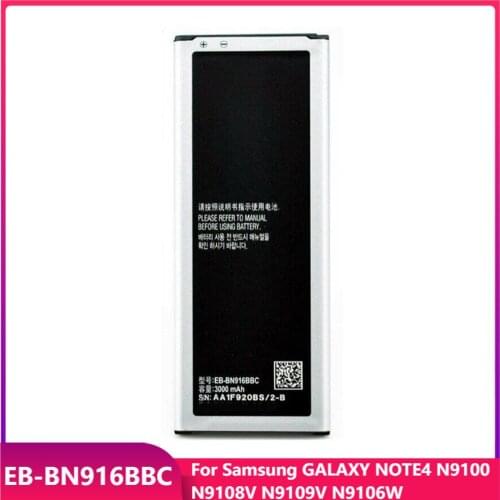 Original Phone Battery EB-BN916BBC For Samsung GALAXY NOTE4 N9100 N9108V N9109V N9106W NOTE 4 Replacement Batteries 3000mAh