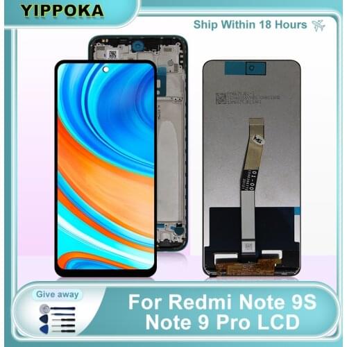 6.67"Original For LCD Redmi Note 9S Display Touch Digitizer Assembly For Xiaomi Redmi Note 9 Pro LCD Screen Replacement 9S Parts