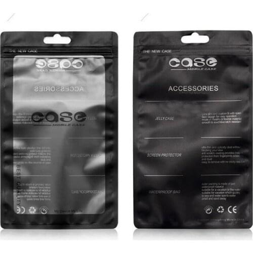 30Pcs White 12x21cm Plastic Zip Lock Cell Phone Case Event Bags With Hang Hole For Mobile Phone Case Shell Packaging Zipper Bag