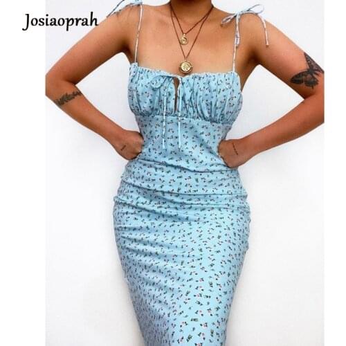 Josiaoprah Sexy V-Neck long maxi dress Elegant vintage floral printed party dress Spring summer holiday style dresses vestido