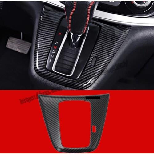 Fit For HONDA CR-V CRV 2012-2016 ABS carbon fiber console gear shift panel trim