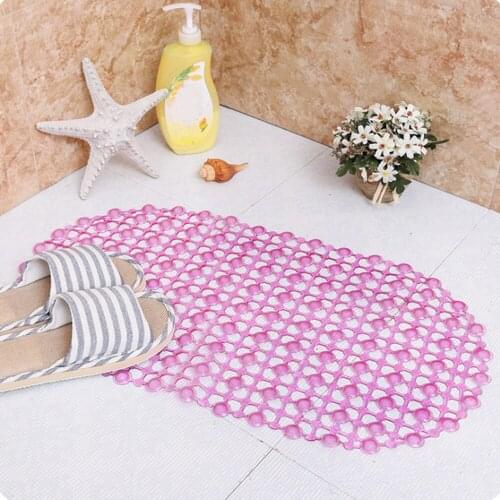 Anti-slip Mat with Suction Cup Shower Pad Shower Bath Mat Plastic Colorful Point Bead Massage Pad Bathroom Carpet Bath Mat