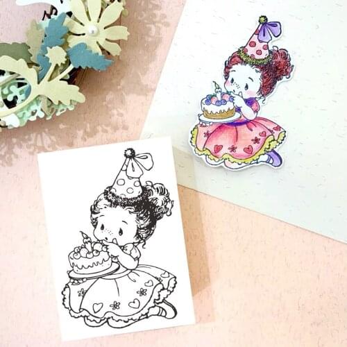7*9 Spanish Birthday Girl Transparent Clear Silicone Stamp Seal for DIY Scrapbooking Photo Album Decorative Clear Stamps Sheet