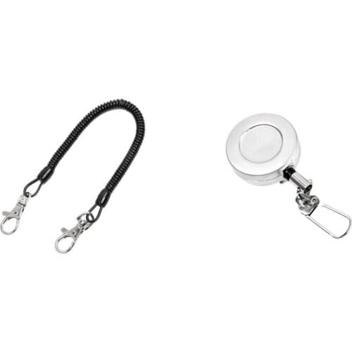 Fly Fishing Net Cord Quick Release Holder and Pin-on Retractor for Fishing