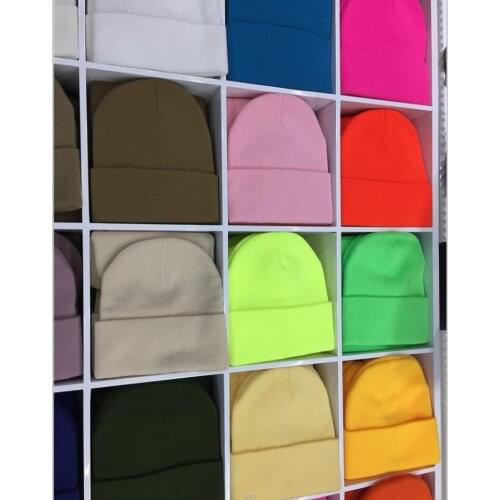 Girls Boys Solid Beanies Mutli 59 Colors SkullCap for Selection Women Men Soft Warm Winter Hats Unisex Knitted Beanie Hat