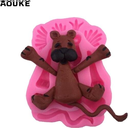 3D Cartoon Animals Dog Cake Silicone Mold Pastry Jello Mould Pudding Chocolate Molds Ice Cube Soap Molds DIY Baking Tools