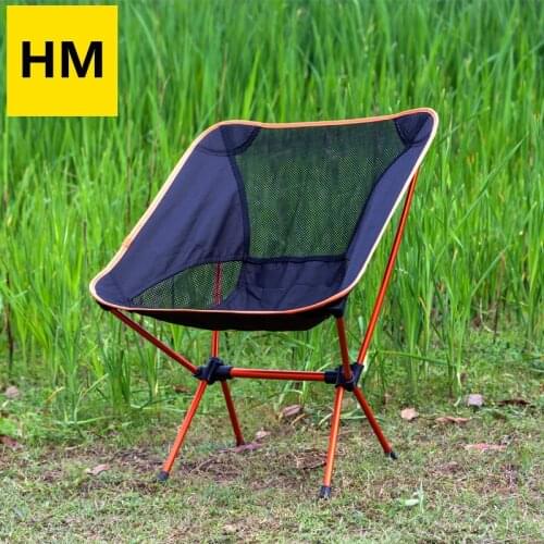 Outdoor Folding Chair Portable Leisure Backrest Stool Super Light Aluminum Alloy Fishing Chair Beach Quick Folding Chair