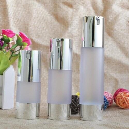 Airless 15ml 30ml 50ml Empty Vacuum Pump Toilet Vessel Cosmetic Frosted Bottle Mini Lotion Makeup Container LX8688