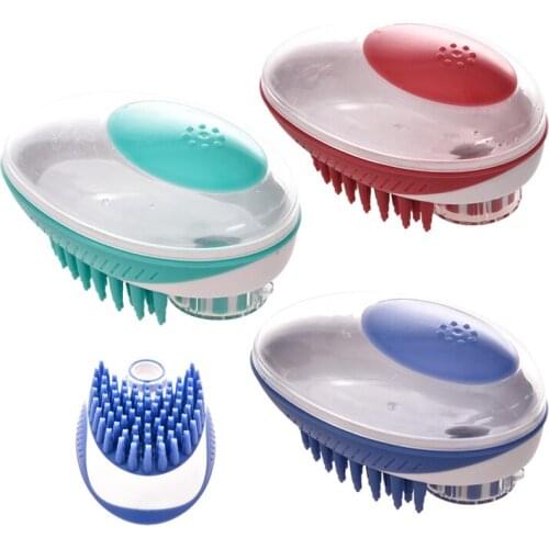 Pet Dog Bath Brush Comb Silicone SPA Shampoo Massage Brush Shower Hair Removal Comb for Dogs Cats Cleaning Grooming Tool