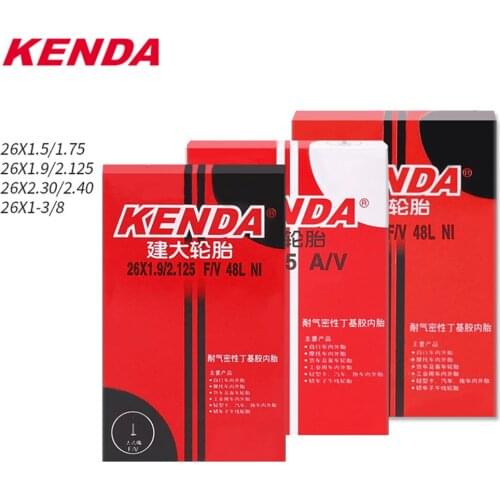 KENDA MTB Bicycle Inner Tube 26 Inch*1.95/1.5/1.75/2.1/2.4 Mountain Bike 48L Butyl Rubber Heat Resistant Ozone Resistant Parts