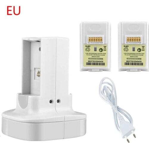 Dual Charger Charging Dock Station Rechargeable Battery for X-box 360 Gamepad