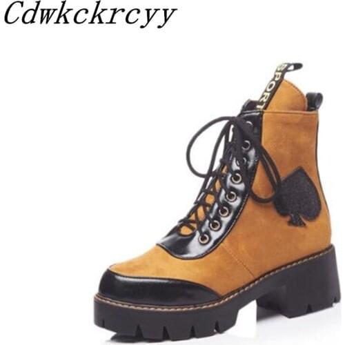 Winter New style Restoring ancient ways British style Blue Patchwork Frenulum Martin boots Student Keep warm Women Boots 34-43