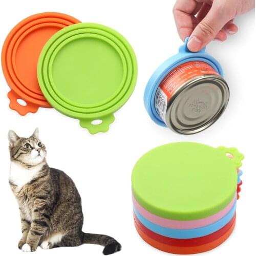 1PC 3 In 1 Colorful Silicone Canned Lid Sealed Feeder Food Can Cover Reusable Food Storage Keep Fresh Hot Kitchen Supply