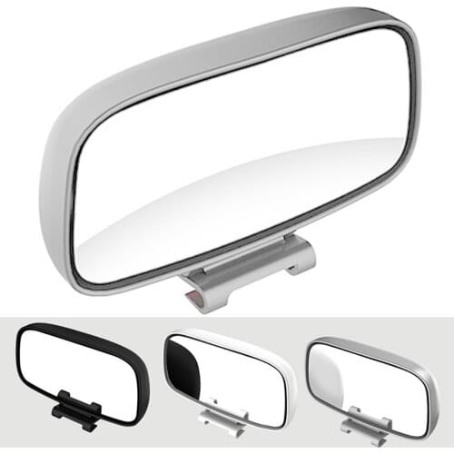 1pc Collision-Proof ABS Frame 360 Degree Rotation Wide Angle Universal Car Blind Spot Mirror Adjustable Rearview Mirror