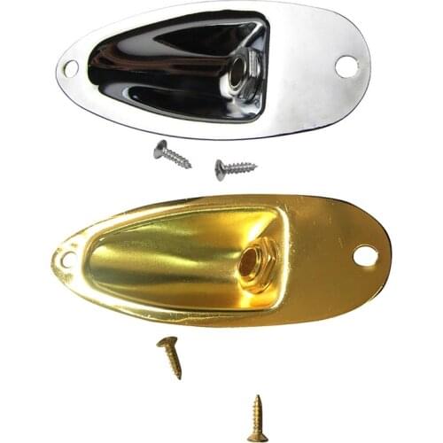 1pcs Boat Output Input Jack Plate Sockets for Fender Strat Guitar Replacement Parts