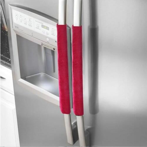 2pcs Fridge Door Handle Covers Refrigerator Door Puller Decor Antiskid Protector GlovesKitchen Appliance Wrap