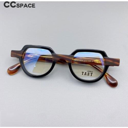 49663 Acetate Optical Glasses Frames Retro Men Women Two-color Stitching Fashion Computer Eyeglasses