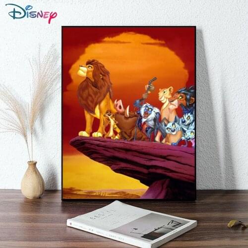 5D DIY Disney Diamond Painting Lion King Full Diamond Mosaic Embroidery Cartoon Handmade Interior Art Decoration Gift