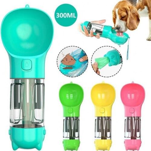 Pet Dog Water Bottle With Poop Shovel Garbage Bags For Small Large Dogs Drinking Bowl Portable Travel Puppy Cat Water Dispenser
