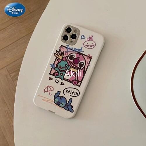 Disney Mickey Minnie Stitch All-inclusive IMD Case for iPhone XR XS Max 7 8 Plus X SE Full Body Phone Back Cover zz0420-6