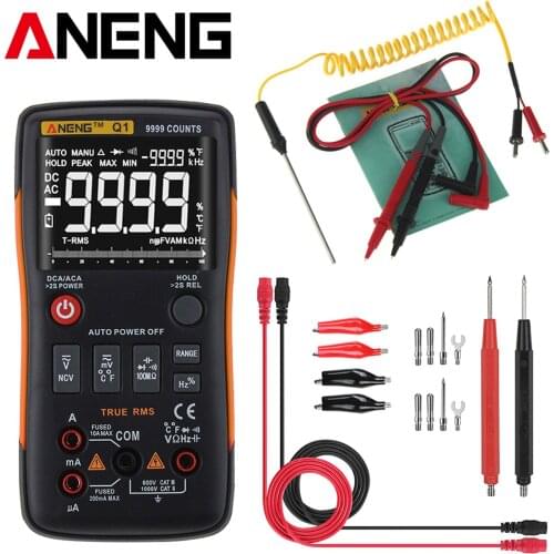 ANENG Q1 Digital Multimeter 9999 Counts True RMS Professional Multimetro AC/DC Capacitor Transistor Tester Mini Mini LCR Tester