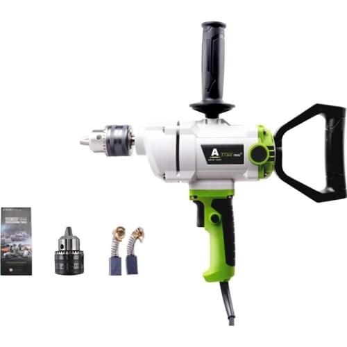 Electric Drill High Power Aircraft Drill Industrial Electric Cement Paint Mixer Drill Putty Powder Mixer Duster Z1601