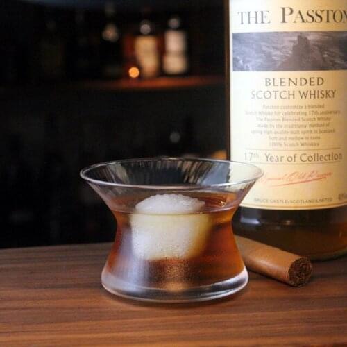 European Style Creative Transparent Glass Cup Whiskey Wine Glass Cup Without Pouring Drinkware Canecas Kitchen Dining Bar EF50BL