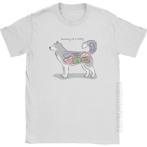 Anatomy Of A Husky T Shirt For Men Dog Breed Dog Lover Cool Tee Shirt Short Sleeve Crew Neck T Shirts Pure Cotton Gift Tops
